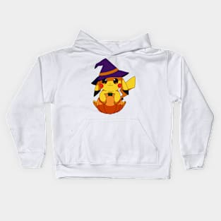 Witch And Pumpkin Halloween Kids Hoodie